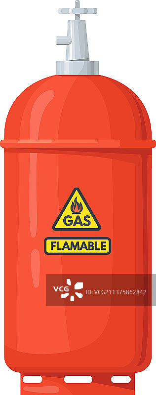 红色气瓶燃料容器图标图片素材