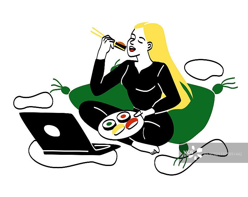 人们在吃东西图片素材