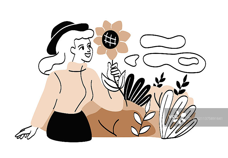 人们在自然中休息图片素材