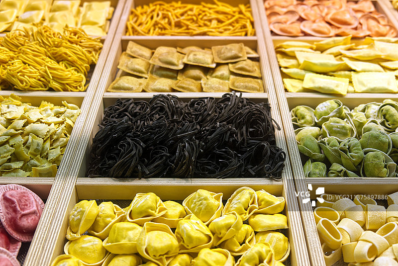 各式手工意大利面的透视图案图片素材