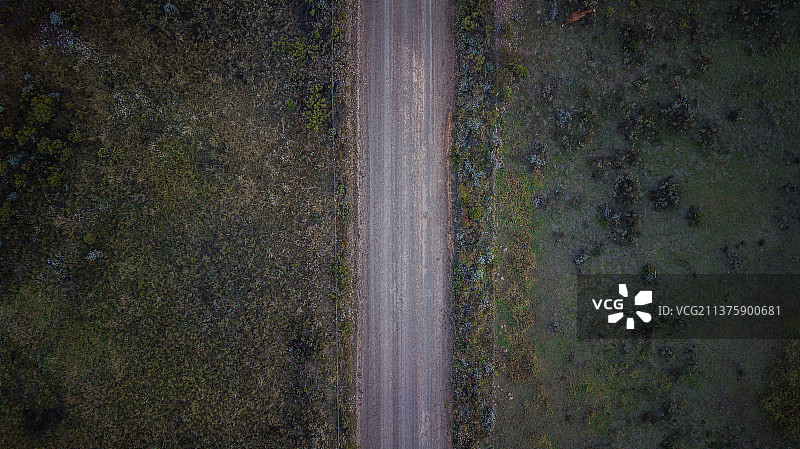 南非的田野道路航拍图片素材