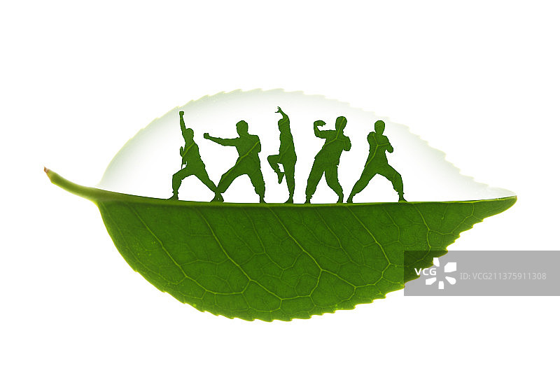 绿色创意中国功夫图片素材