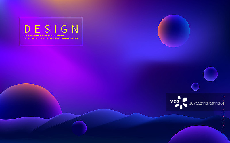 矢量炫彩立体球形抽象设计海报图片素材