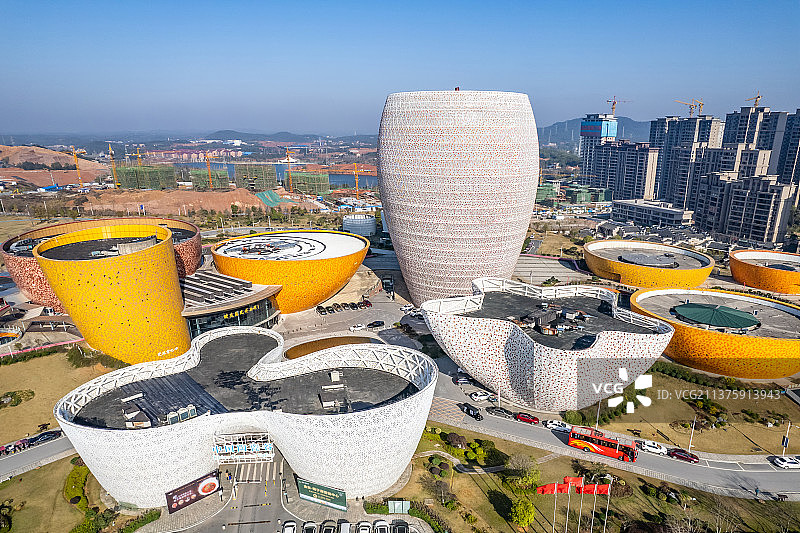 中国湖南醴陵瓷谷航拍风光图片素材