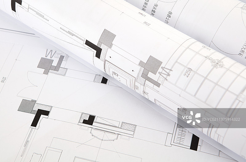 室内施工图纸图片素材