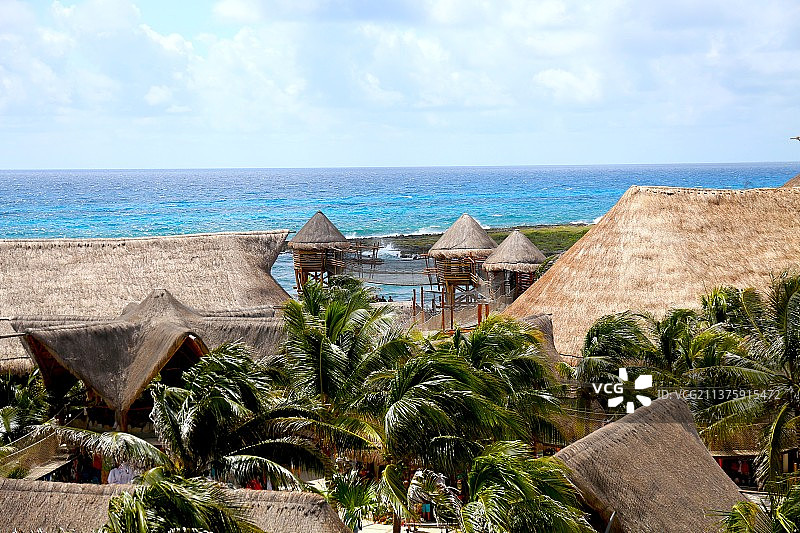 加勒比海绿宝石，科斯塔玛雅岛（Costa Maya island）图片素材