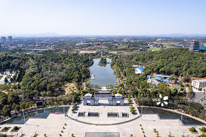 中国湖南省攸县攸洲公园图片素材