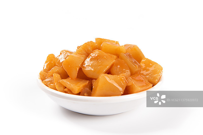 白底上的榨菜萝卜块图片素材