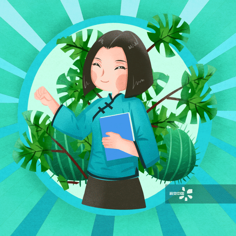 五四青年节学生插画-GIF动图图片素材