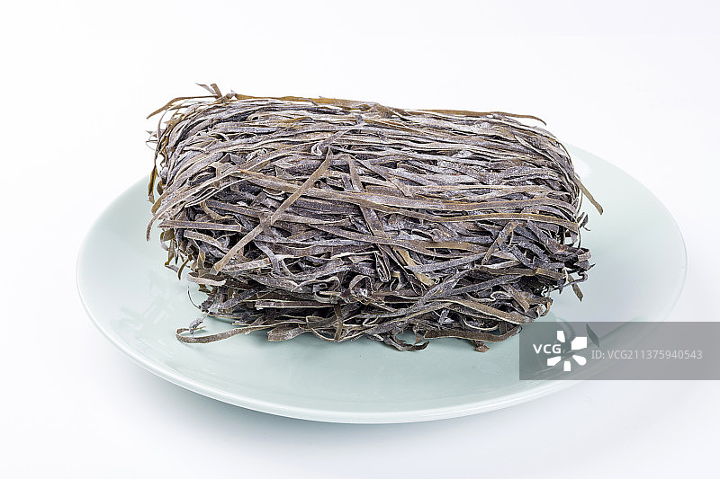 一盘干海带特写图片素材