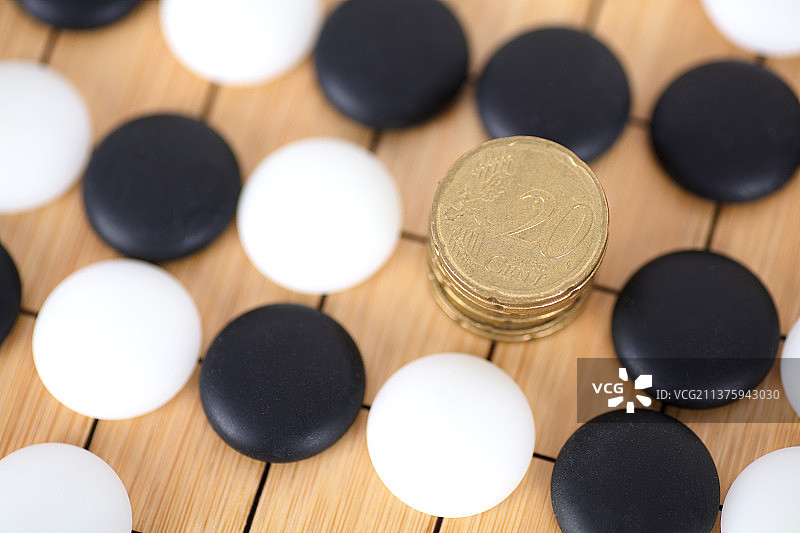 围棋金融概念图片素材