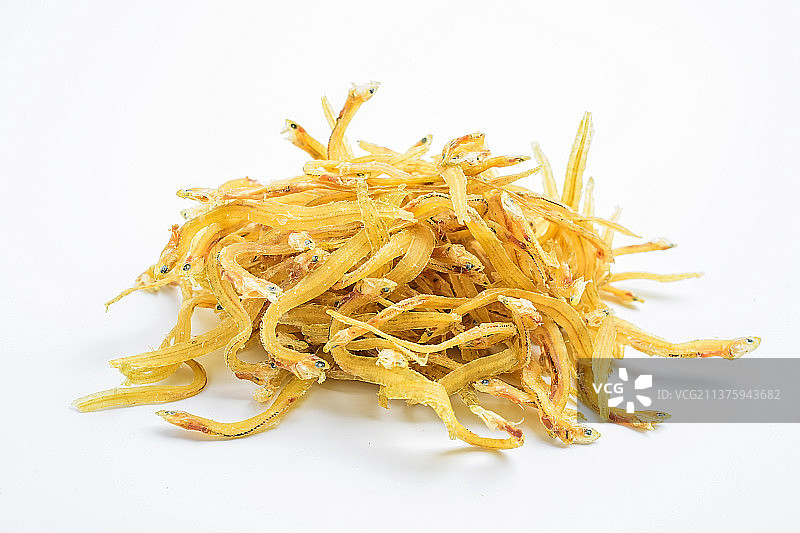 白背景上的面条鱼干图片素材