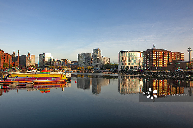 英国，利物浦，街景。图片素材