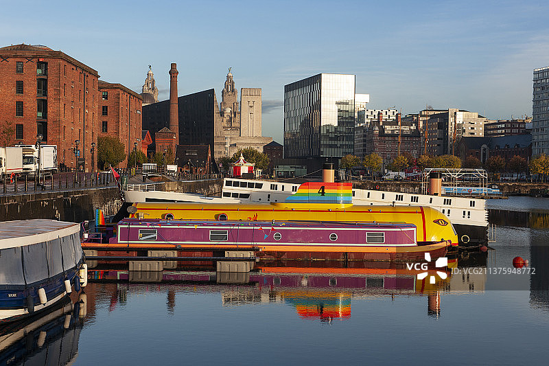 英国，利物浦，街景。图片素材