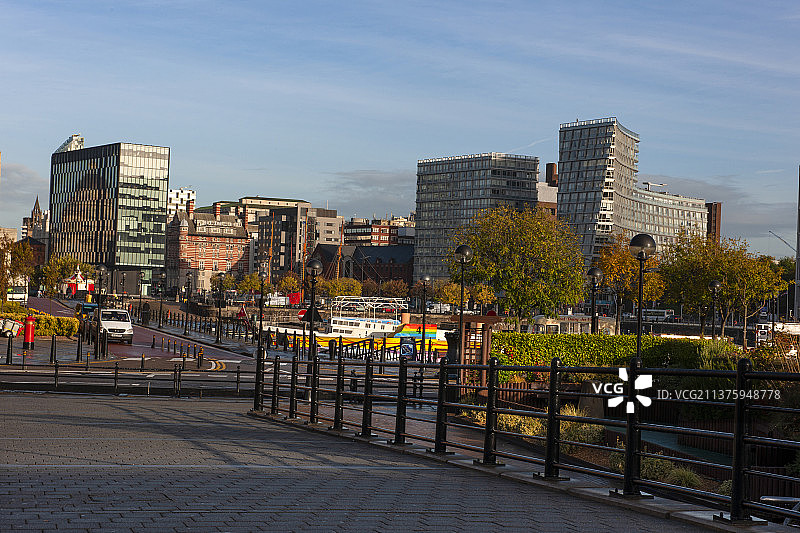 英国，利物浦，街景。图片素材