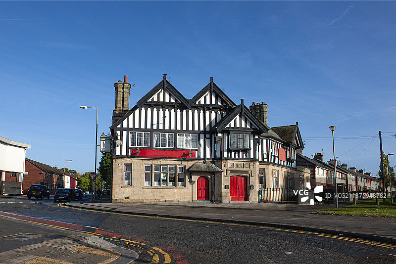 英国，利物浦，街景。图片素材