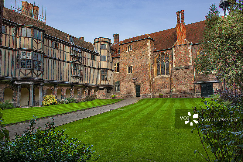 英国，剑桥大学校园风景。图片素材