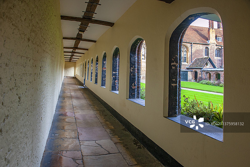 英国，剑桥大学校园风景。图片素材