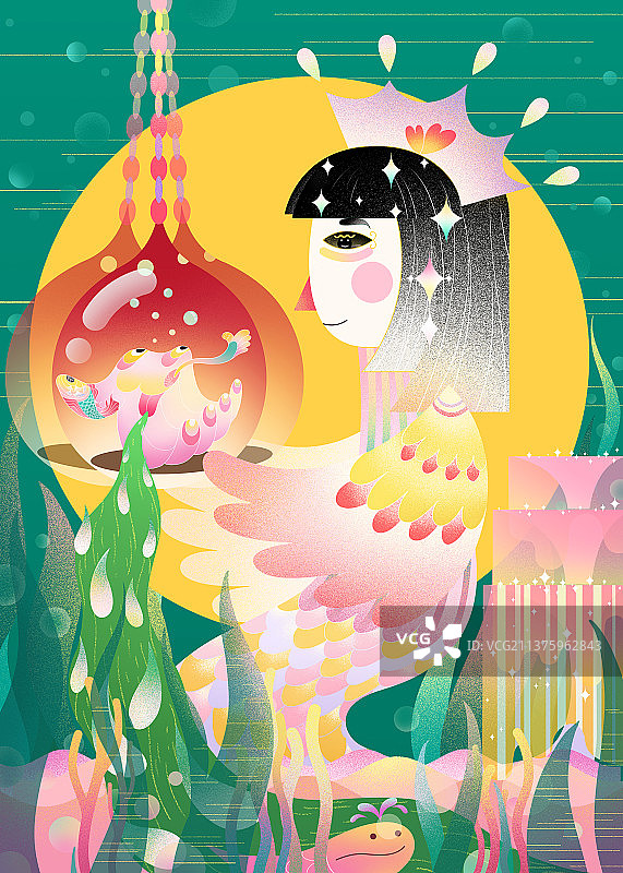 小逗鱼儿与潘多拉之手图片素材