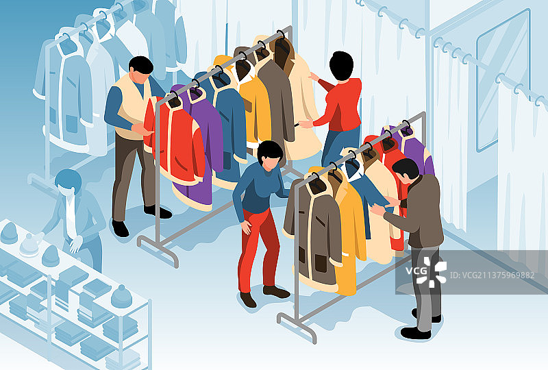 户外服装店室内场景图片素材