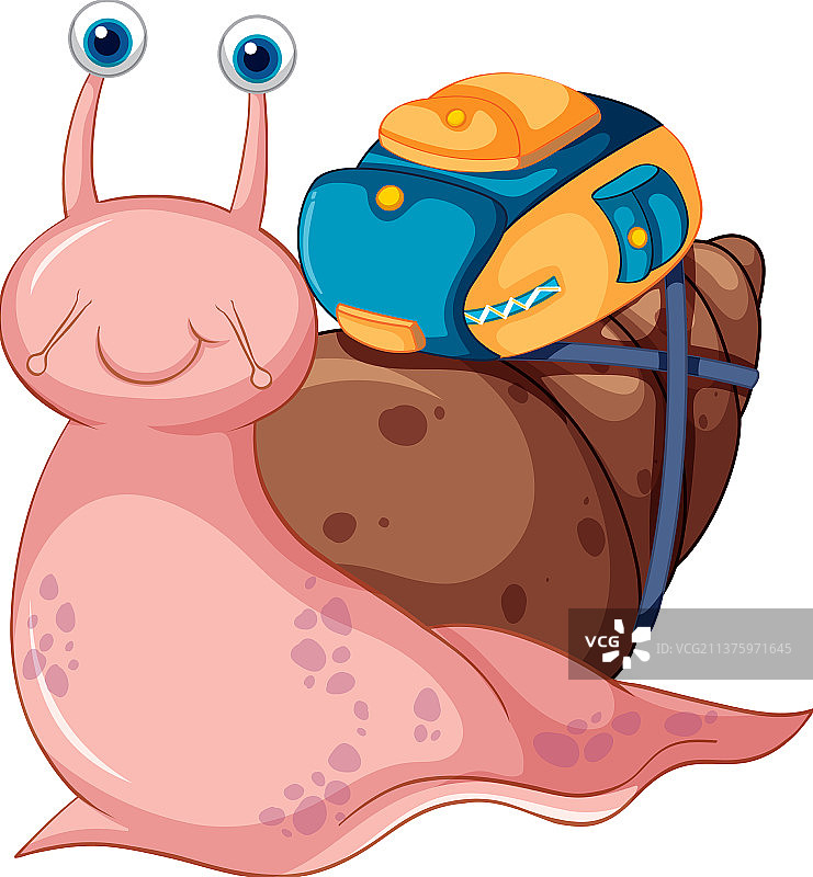 孤立蜗牛卡通形象图片素材