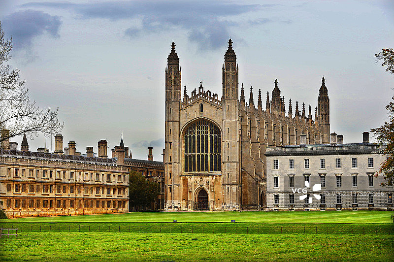 英国，剑桥大学，国王学院风景。图片素材