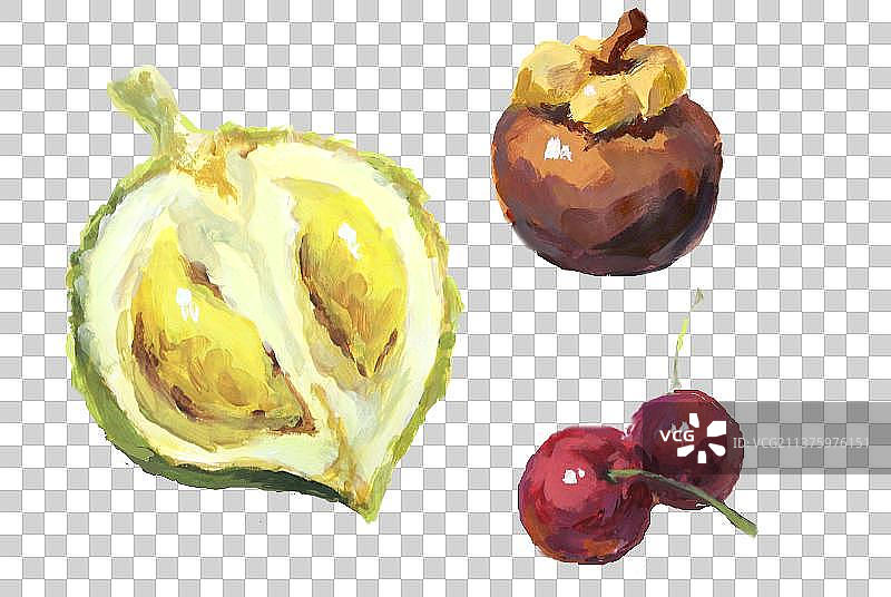 热带水果榴莲山竹图片素材