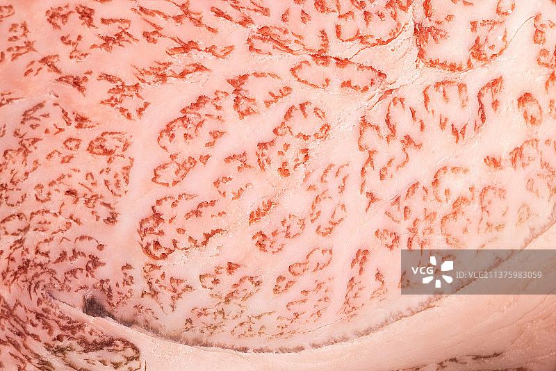 厨师切日本和牛牛肉图片素材