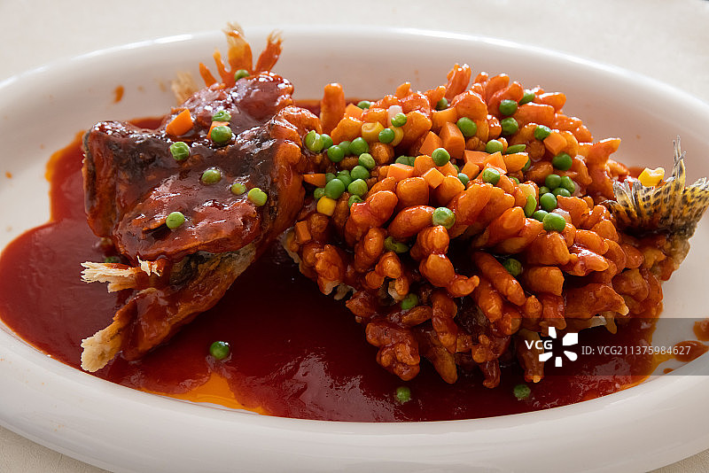 江南苏州菜松鼠桂鱼图片素材