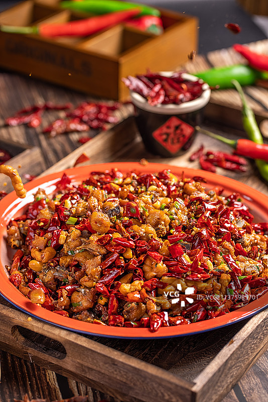 四川菜麻辣鸡丁图片素材