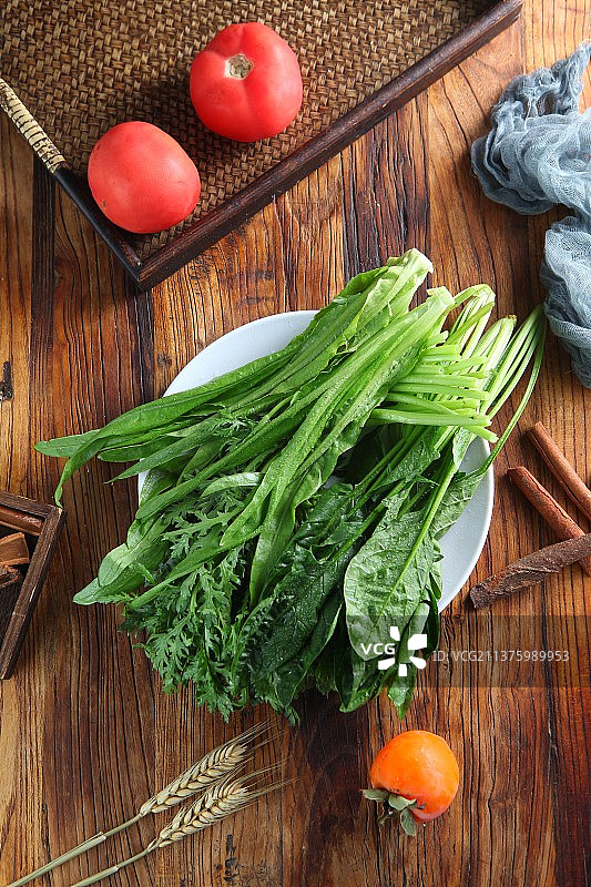 新鲜油麦菜场景图拍摄图片素材