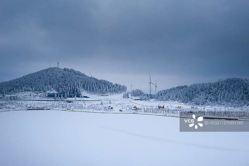 南天湖冬季图片素材