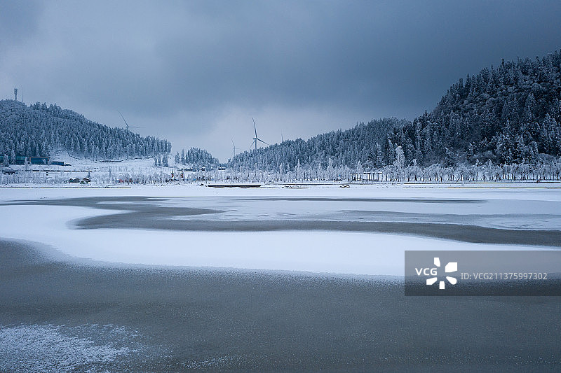 冬季南天湖图片素材