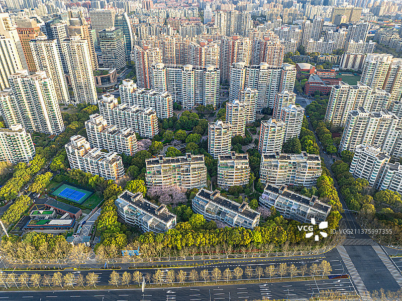 天安花园 上海浦东锦绣路 花木街道 居民小区 商品房住宅 社区 世纪公园旁图片素材