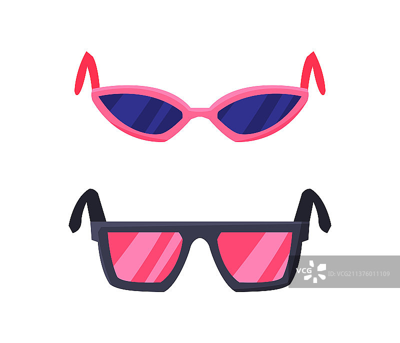 旅行和夏季太阳镜套装图片素材