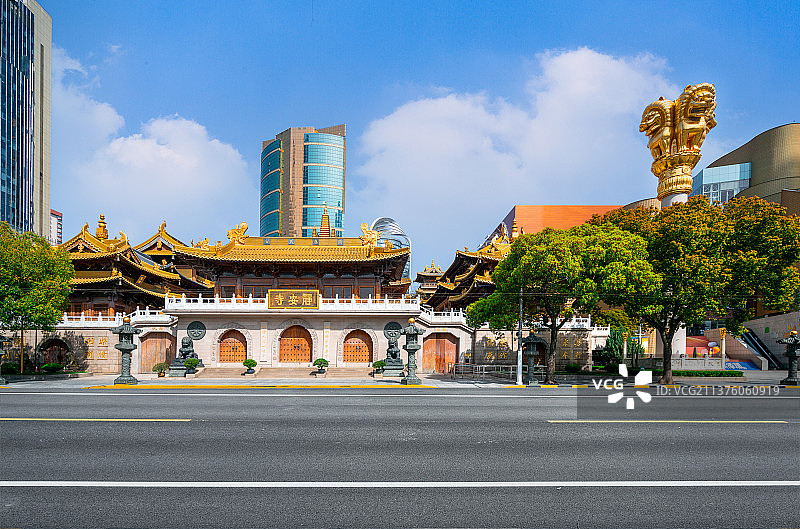 上海静安寺寺庙建筑图片素材