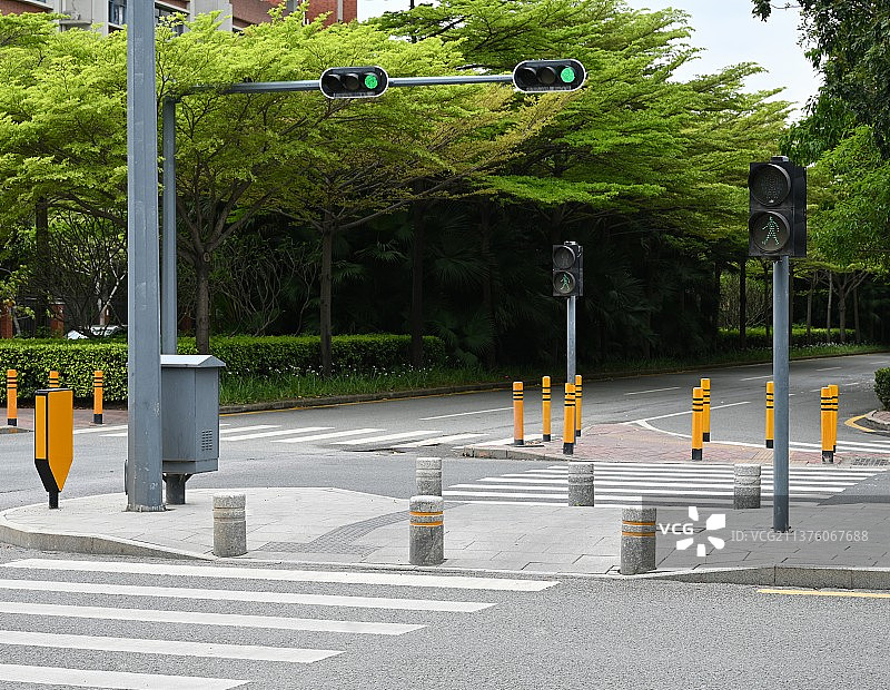 交通岛图片素材