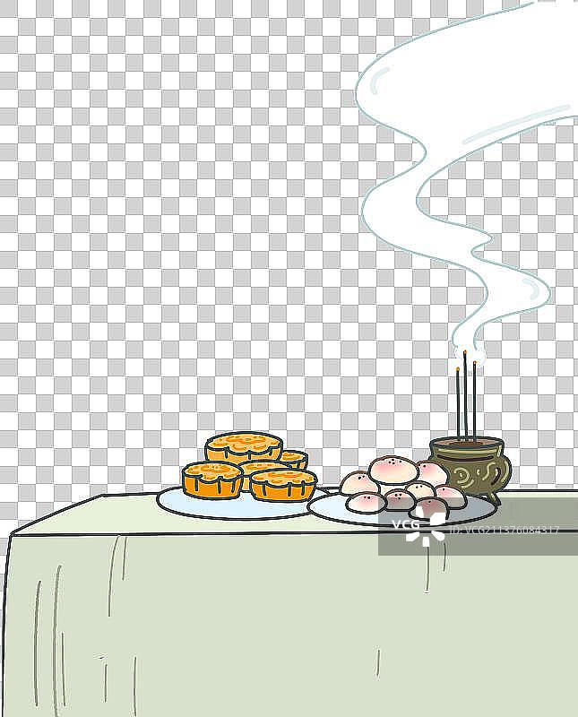 中秋拜月祭祀元素图片素材