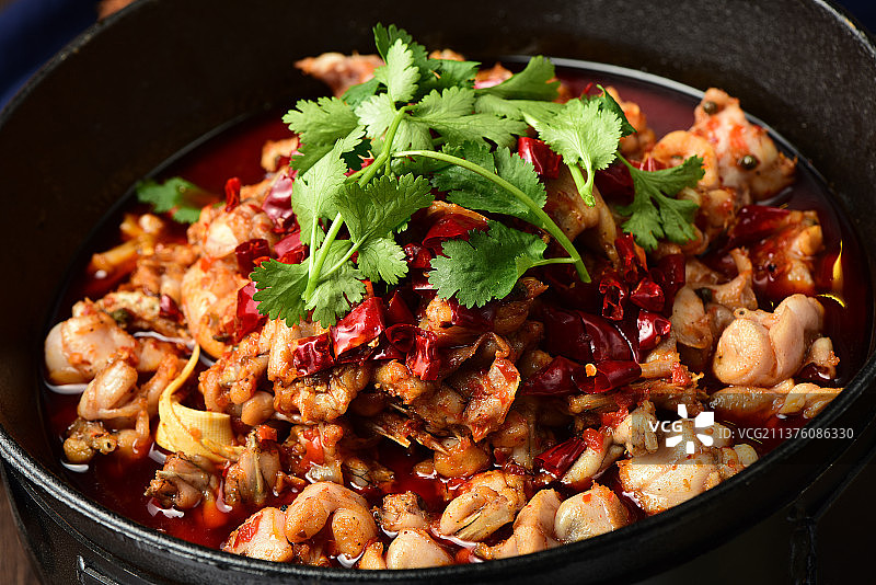 香辣牛蛙图片素材