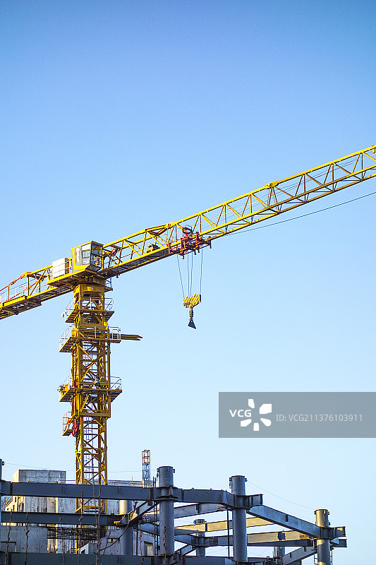 建筑工地吊车图片素材