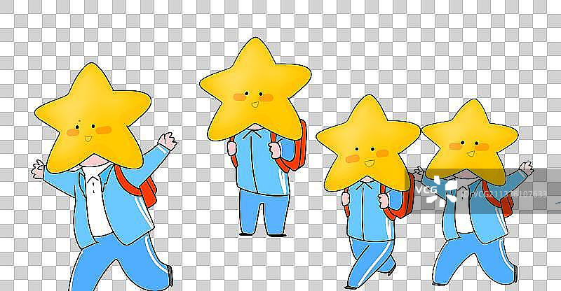 简笔卡通漫画设计元素星星的孩子图片素材