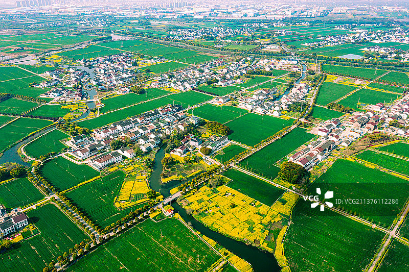 江苏省苏州高新区浒墅关九图村江南田园乡村风光图片素材