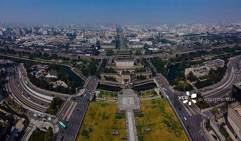 西安 莲湖区 南大街 钟楼 开元商城 鼓楼 银泰百货图片素材