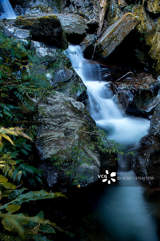 慢门拍摄的溪流图片素材