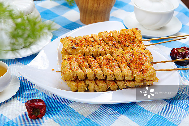 美味烧烤油豆腐图片素材