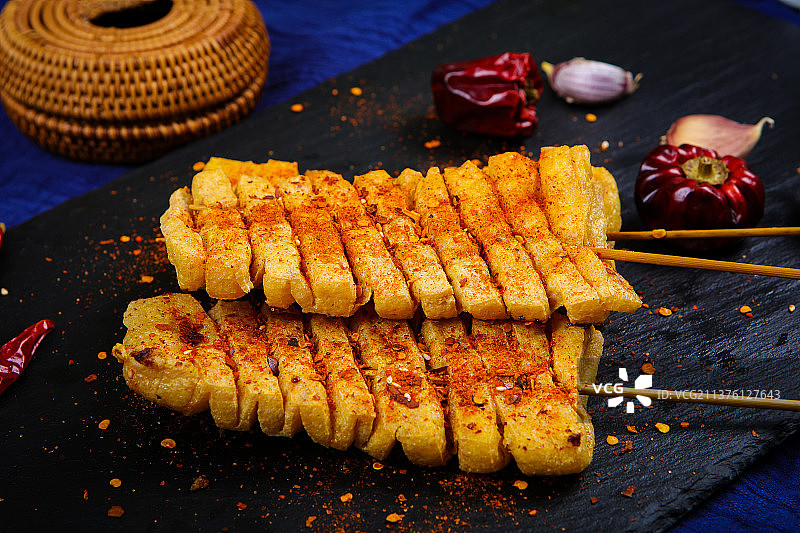 美味烧烤油豆腐图片素材
