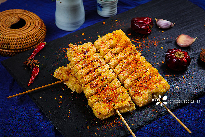 美味烧烤油豆腐图片素材