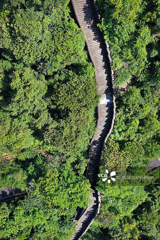 广东省深圳市龙岗区布吉街道求水山公园航拍图片素材