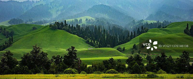 新疆那拉提旅游风景区图片素材
