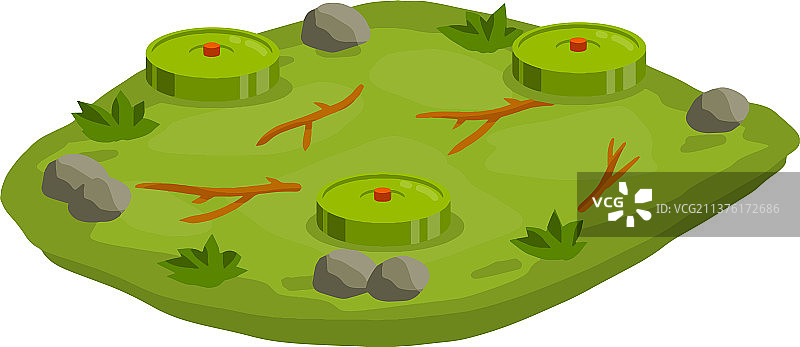 地面上的雷区地雷图片素材